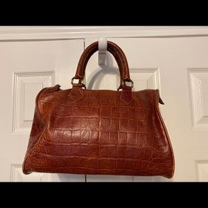 Unisa Uruguay Crocodile Alligator Duffel Bag Purse